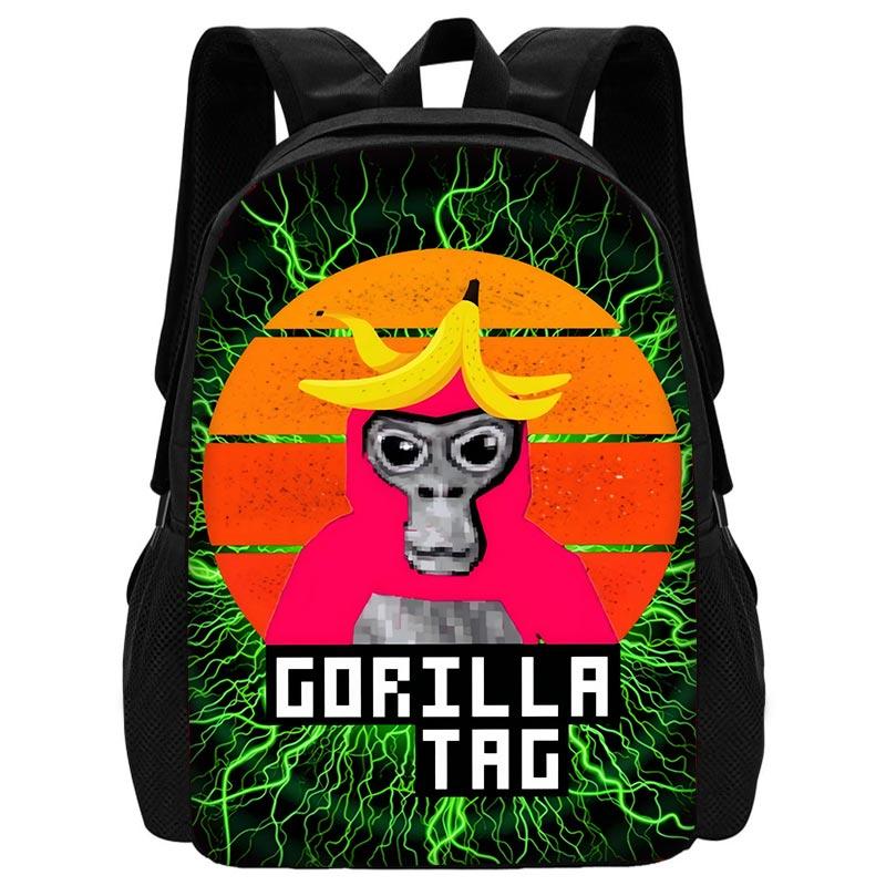 Neuartiger Cooler Gorilla Tag Kinder Schulrucksack mit Umhängetasche Federmäppchen Schultaschen für Jungen Mädchen Bestes Geschenk