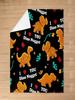 Feelyou Fried Chicken Nugget Plush Throw Blanket Twin x Kids Cute Dino Flannel Fleece Blanket for Boys Teens Dinosaur All Season