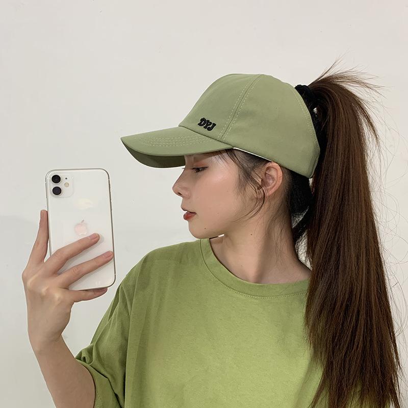 High Ponytail Baseball Cap Women's Summer Sunshade Sun Protection Empty Top Cap Outdoor Face Cover UV Protection Sun Hat