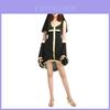 Enchanting Halloween Cosplay Costume Elegant Gold Cross Nun Outfit For Stage Performance