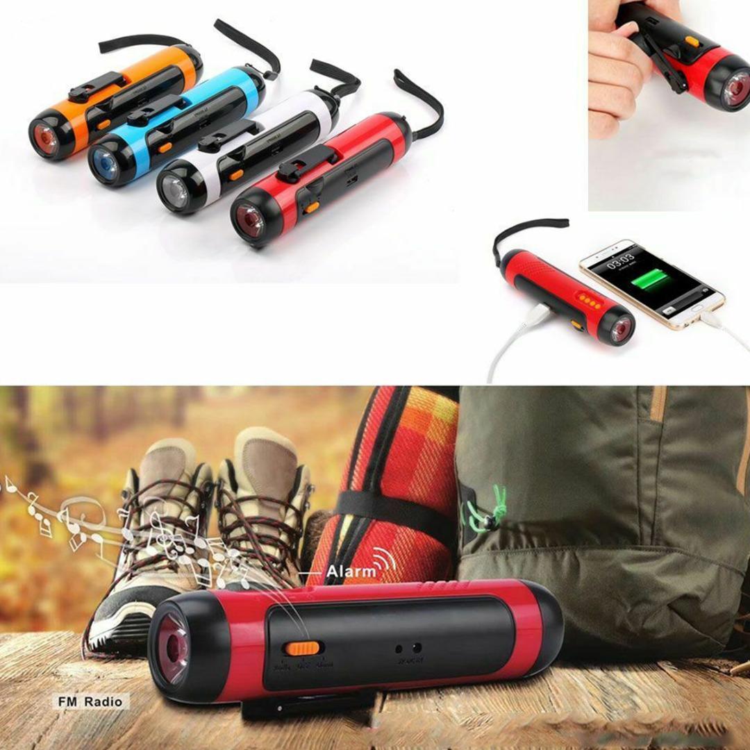 

Портативное радио Lvye с рукояткой FM, аварийная лампа для чтения, фонарик, внешний аккумулятор, фонарик.