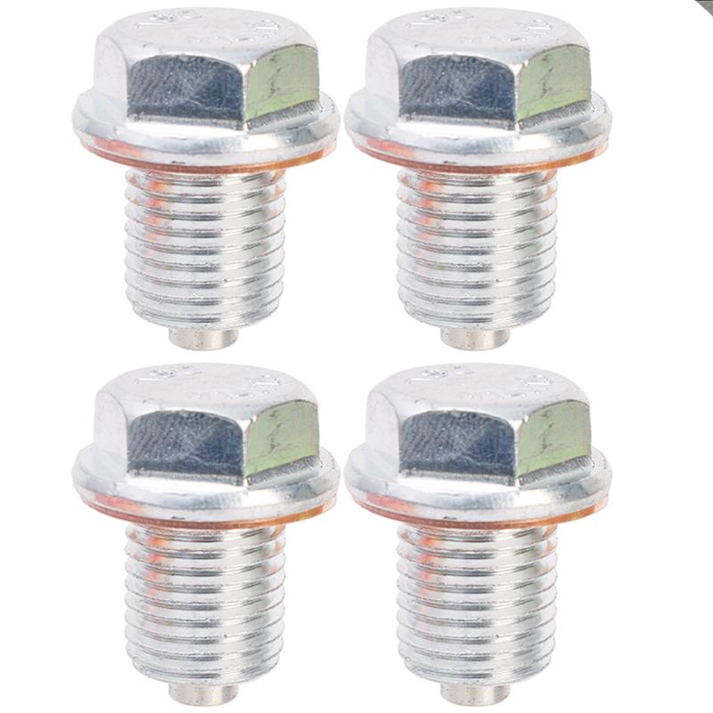 M14*1.5 Car Engine Oil Pan Oil Drain Plug Magnetic Extended Oil Drain Screw Gasket Auto Replacement Parts For Honda Volkswagen