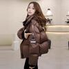 2025 Winter New Women's Puff Down Cotton-padded Clothes Fashionable Thickened Bread Clothes Short Jacket Hooded Cotton-padded Jacket
