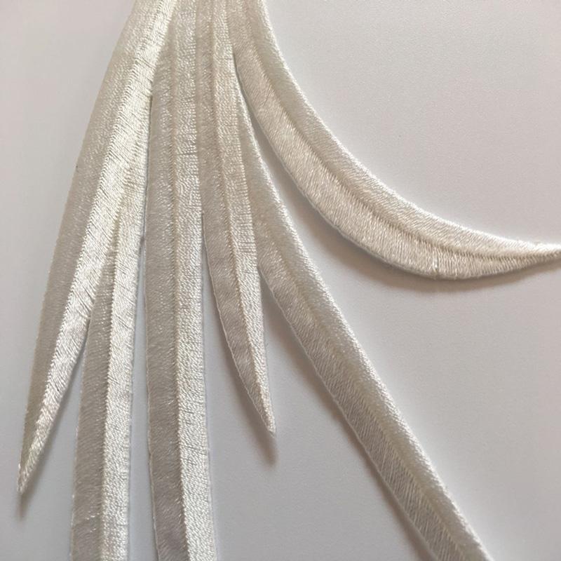 4Pcs/Set Animal Embroidered Cheongsam Blue Phoenix DIY Embroidery Patch Chinese Style Cloth Applique