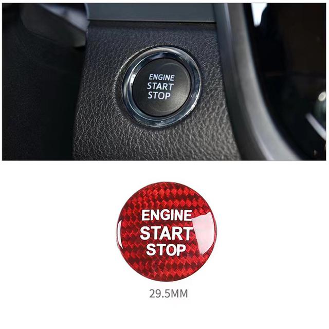 Autocolante decorative pentru butoanele motorului de pornire cu un singur clic din fibră de carbon pentru Toyota Corolla Yaris Chr Auris Prado Rav4 Prius Camry Fort