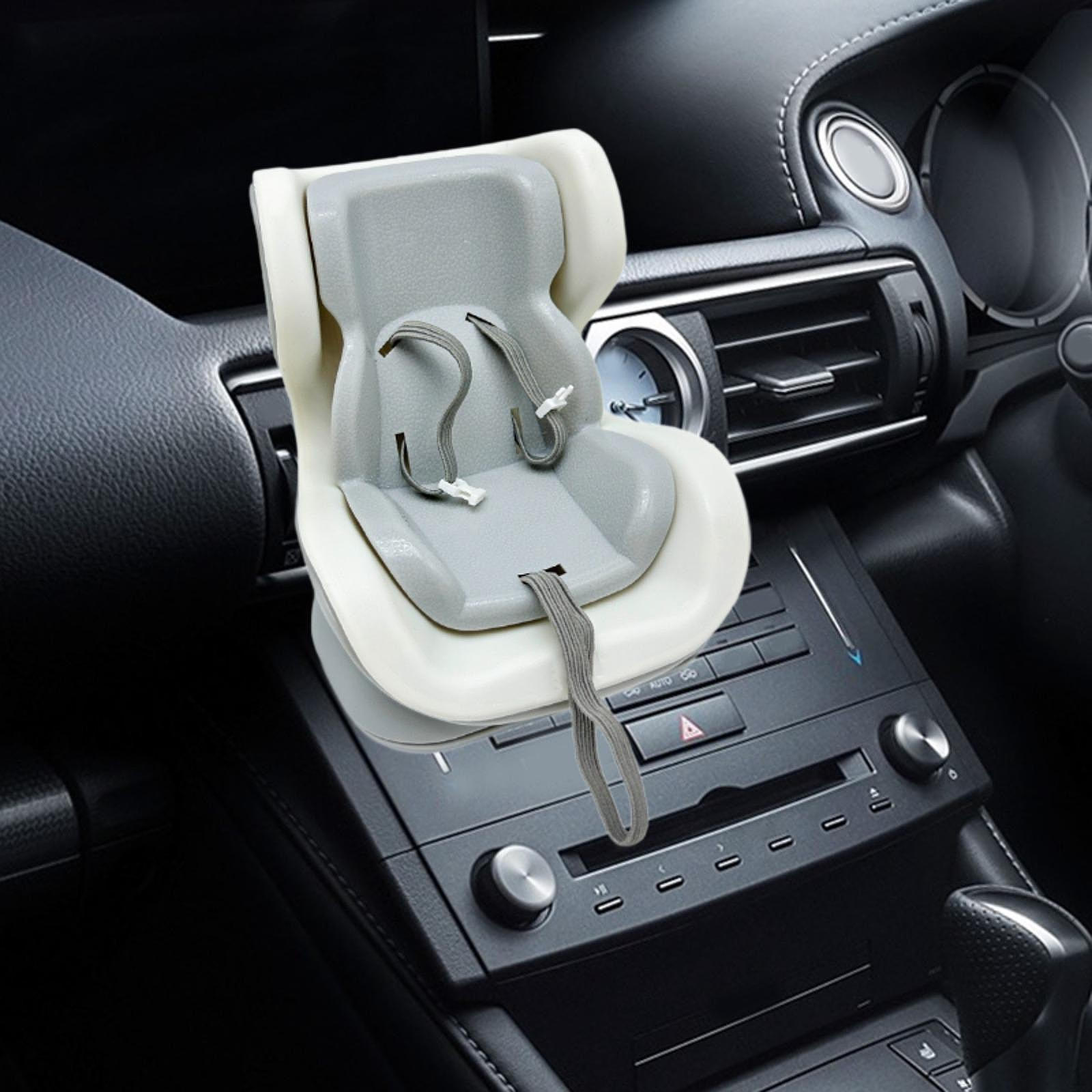 

Car Doll Seat Chair Birthday Gift Decorative, Cute, Easy to Install, Auto Interior Accessories Gray