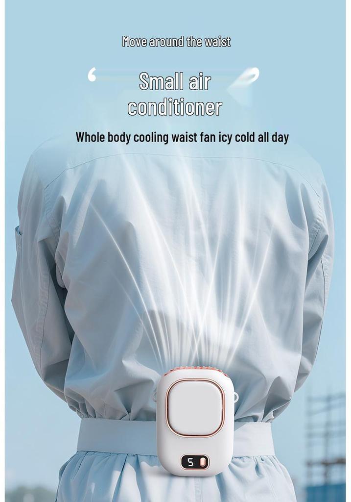 2026 Waist-Hanging Mini USB Fan: Powerful Wind, Customizable Logo, Neck-Hanging, USB Rechargeable