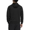 Adidas Solid Color Logo Print Sports Hoodie with Large Pocket Men Outerwear Black HN9031