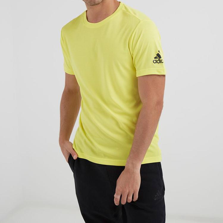 Adidas Training Sport Round Neck Short Sleeve T-Shirt Men Tops Bright-Yellow CZ5425