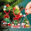 1/6Pcs 2D Christmas Keychain Cute Diy Bag Decoration Accessories High-Value Christmas Tree Keychain Pendant Festival Gift