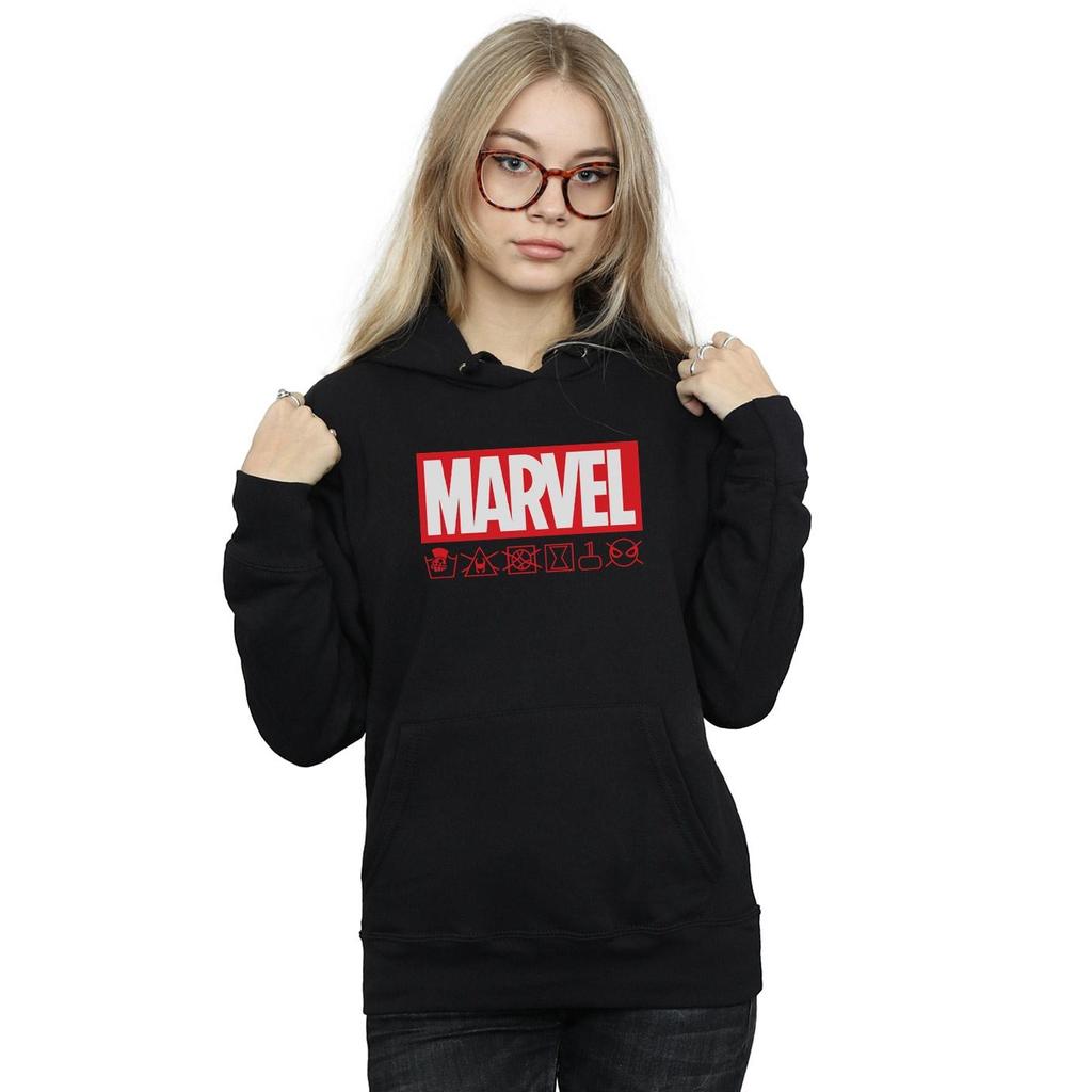 Marvel Womens/Ladies Logo Wash Care Hoodie