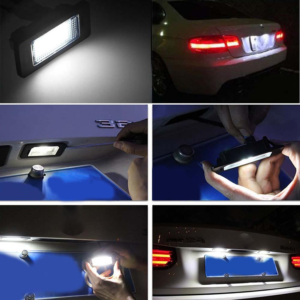 2Pcs LED License Plate White CREE Xenon Light Lamp Bulb Car For BMW E90 E91 E92 E39 E60 E61 X1 E84 X5 E70 X6 E71 Car