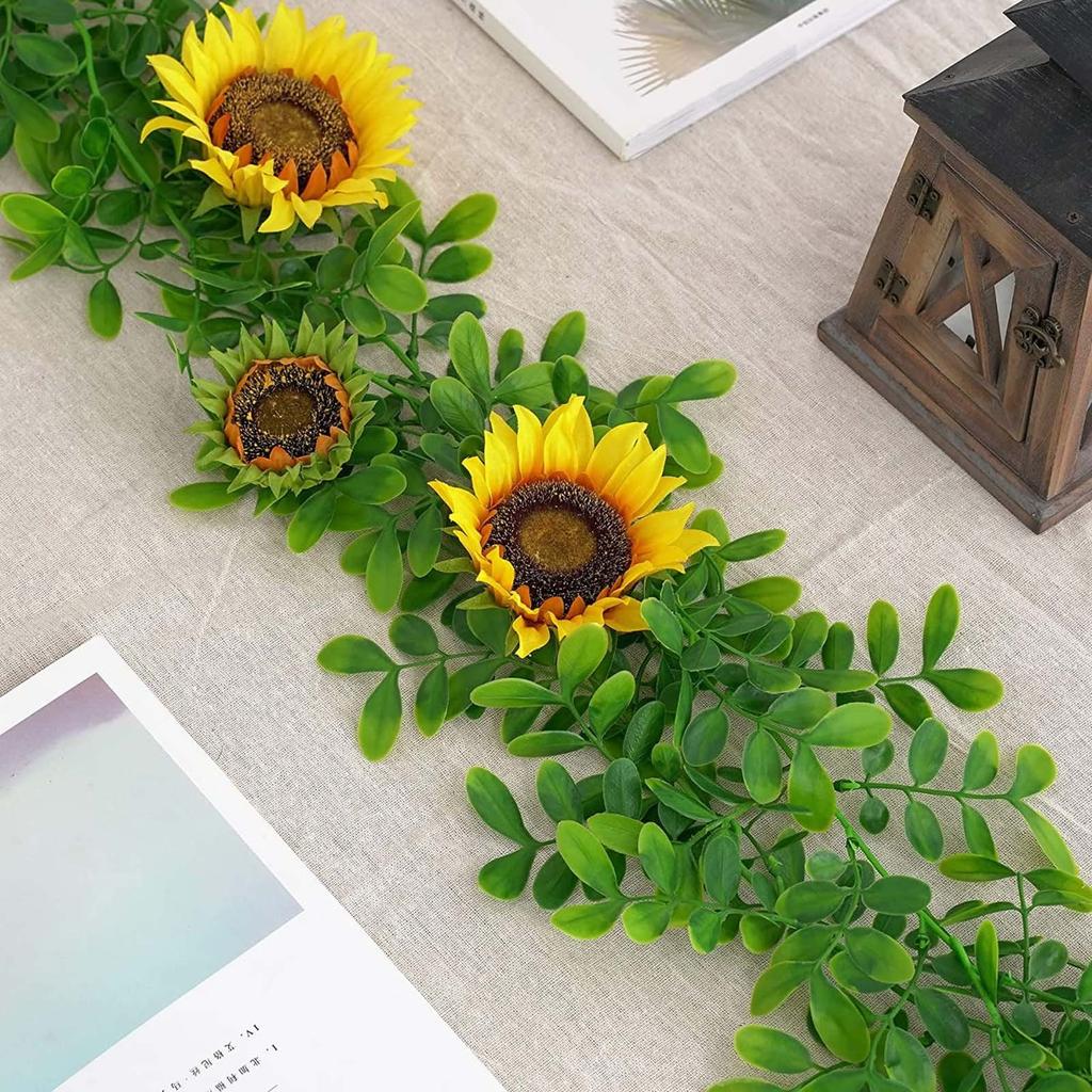 1.8m Artificial Boxwood Garland F Wreath Fake Hanging Plant Vines Suitable For Home Kitchen Wedding Indoor And Outdoor Decoration