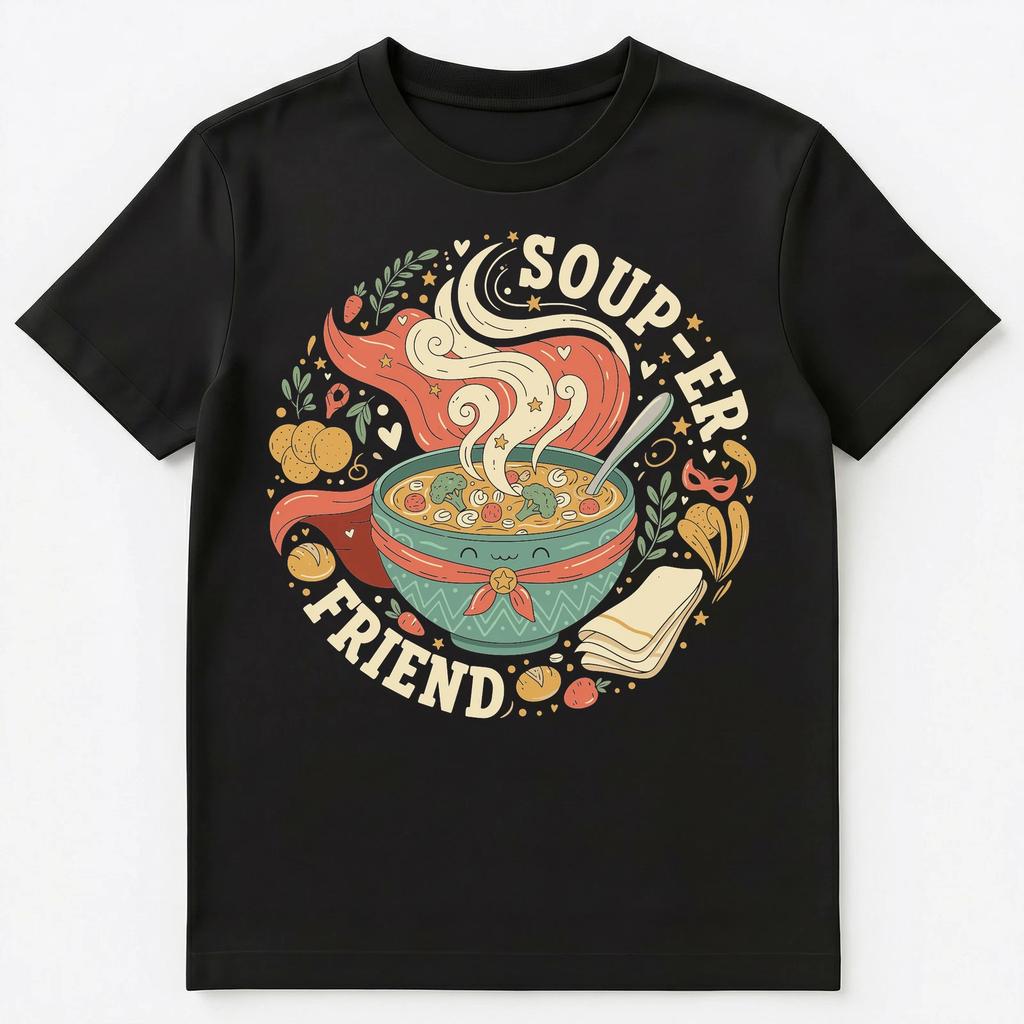 Souper Friend Whimsical Motivational Design Unisex T-Shirt