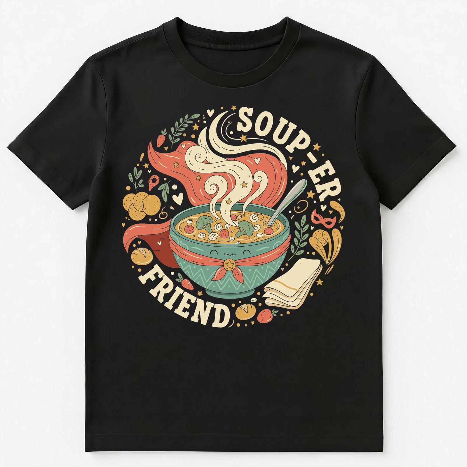 

Souper Friend Whimsical Motivational Design Unisex T-Shirt L