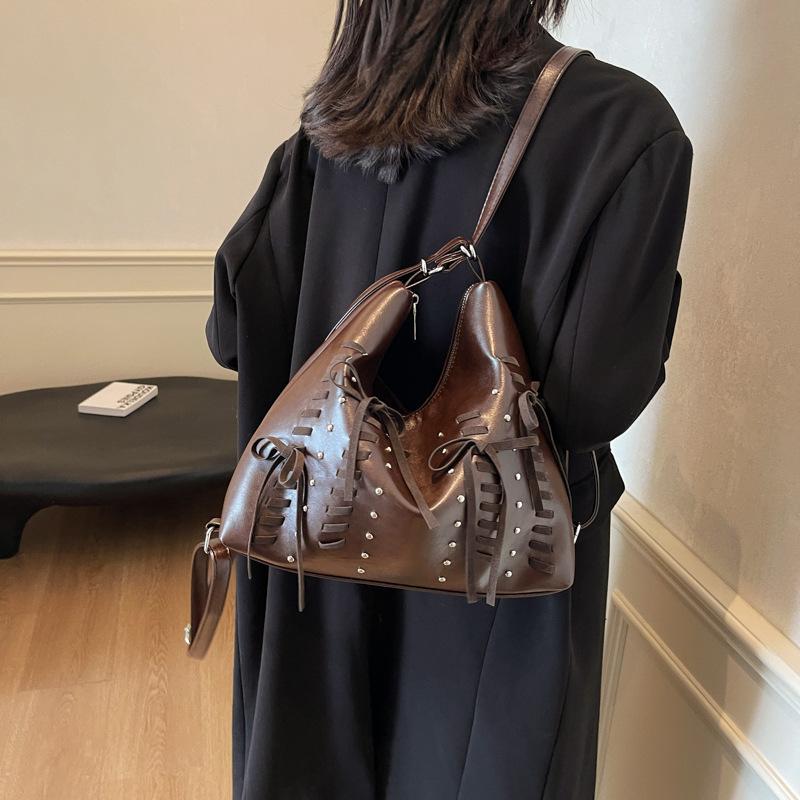 

Сумки женские сумки 2025 новый тренд повседневный дорожный рюкзак большая вместимость сумка-тоут для поездок на работу на плечо сумка-мессенджер темно-коричневого