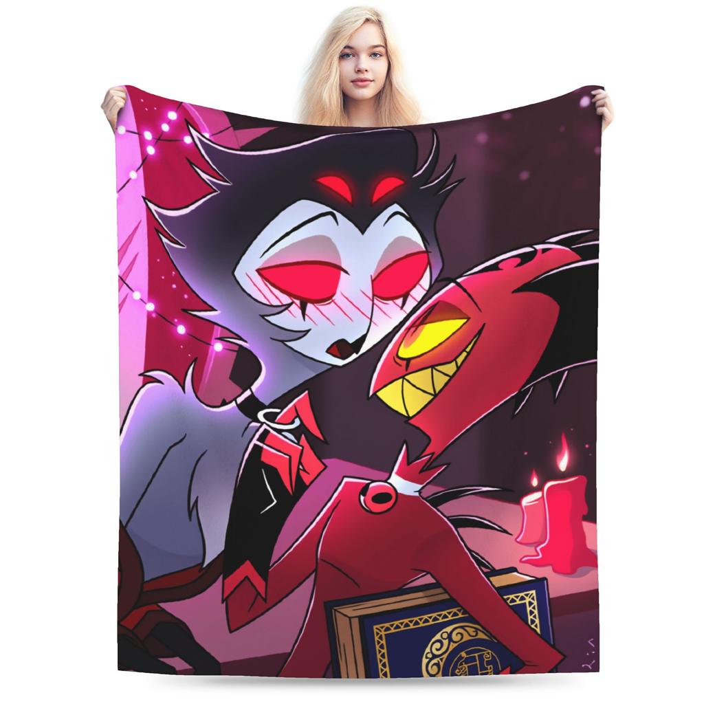 Warme Decken Junge Mädchen Dekorative Loona Bettwäsche Überwürfe Helluva Boss Flanell Tagesdecke Für Heimdekoration Lustige Sofa Bett Abdeckung