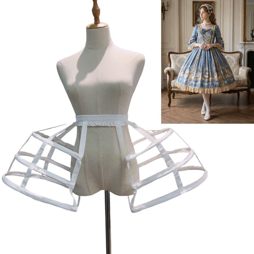 Bílá spodnička s elastickým pasem, prodyšná viktoriánská spodnička pro dívky