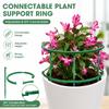 1 Set Plant Support Ring High Durability Smooth Edge Connectable Simple Installation Multipurpose Support Plant Plastic