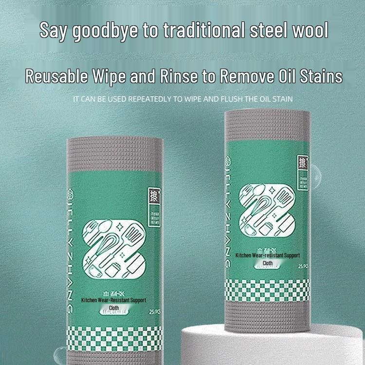 Wear-Resistant Dishcloths: Thick Absorbent, Non-Stick, Oil-Replacing Steel Wool Pads for Disposable Cleaning