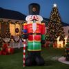 Inflatable Nutcracker LED Lights Display Blow Up Decor Christmas Outdoor Inflatables For Family Friends Indoor Party Holiday