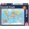 Puzzle Mapa Świat Schmidt 1500 El.
