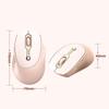 Wireless Mouse, Bluetooth & 2.4G Dual Mode, Quiet Design, Type-C Rechargeable, Optical, 6 Buttons, 3 DPI Settings, Compact, for Women,