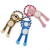 Squeaky Dog Toy Cotton Rope Dog Toy with Built-In Sound Generator Durable Plush Chew Toy for Small Large Dogs Teeth Cleaning Boredom Relief Pet Toys