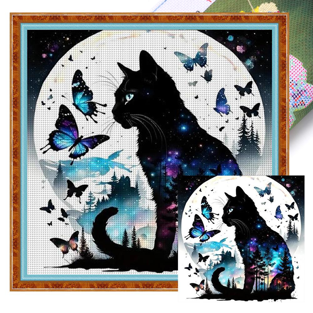 

Komplettes Stickset aus Öko-Baumwolle 11 CT bedruckt Halloween-Kreuzstich-Set Ar 1
