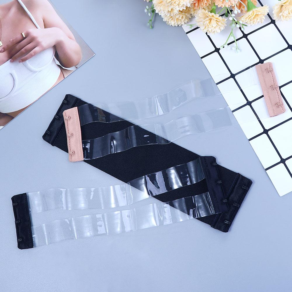 Solid Color Elastic Band Women Transparent Bra Extender Bra Buckle Extension Buckle Bra Accessories