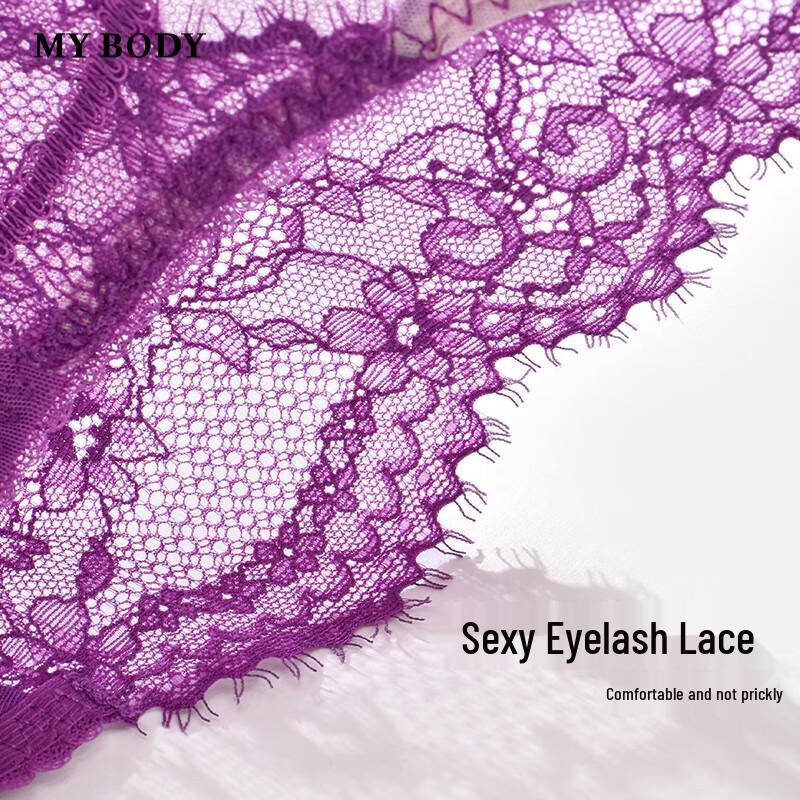 Mybody Eyelash Lace Mid-Low Waist Briefs
