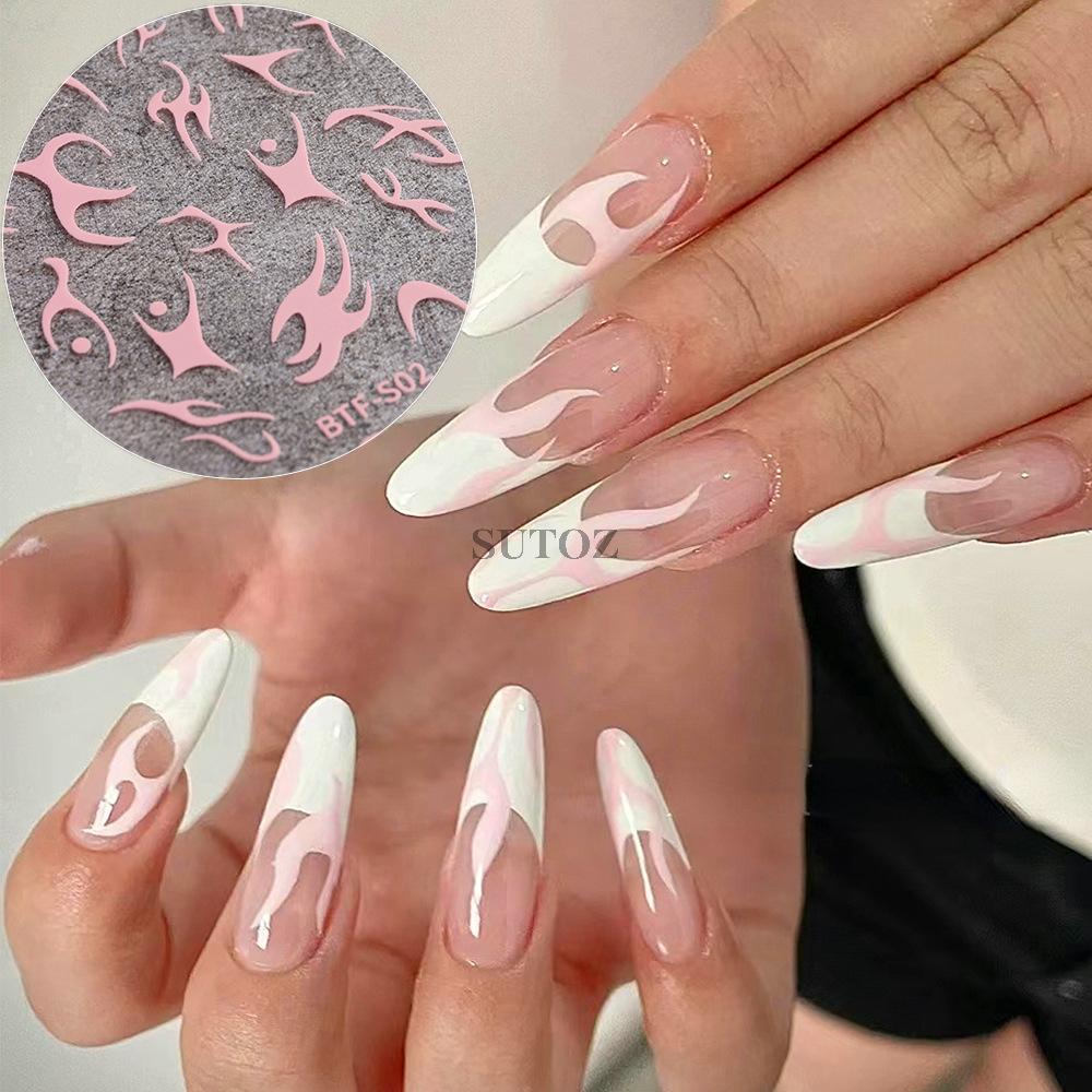 Nail Sticker Geometric Pattern Shining Star Moon Back Adhesive Nail Decals