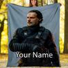Custom Name The Walking Dead Theme Printed Blanket - Perfect for Couch, Bed, Travel & Outdoor Use | Machine Washable, Cozy & Durable.