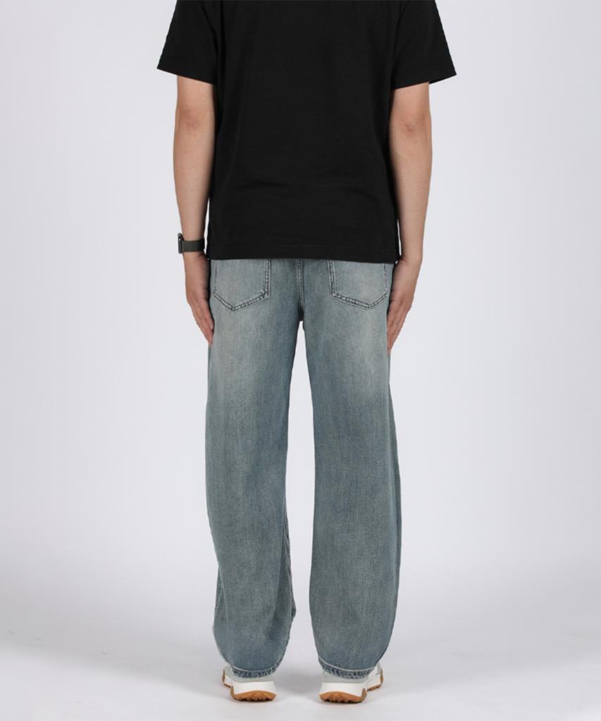 PANICALE Blue Washed Backband Denim Pants