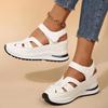 Women'S Fashion Platform Sandals Wedges Solid Color Open Toe Casual Beach Slip-On Sandals