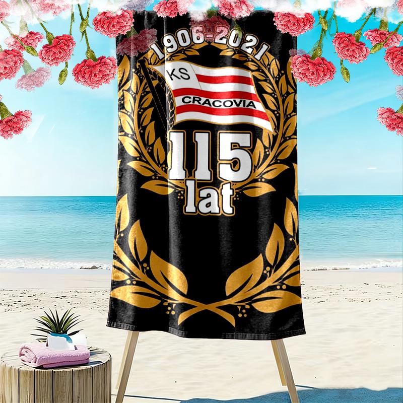 Ks Cracovia Print Beach Towel Large Soft Quick Dry Towel For Beach Camping Swimming