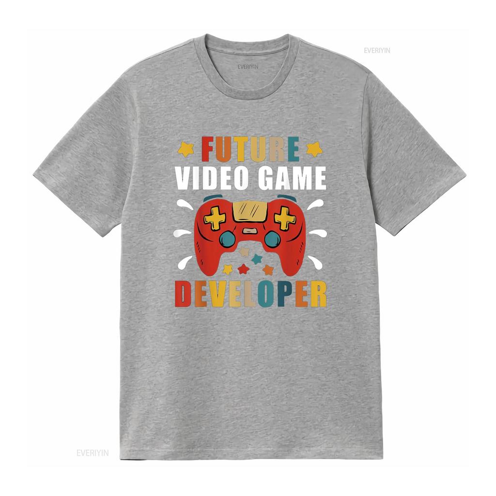 Future Video Game Developer T Shirt vintage Washed Soft homme graphic Breathable Casual Stretched designer clothes Comfortable