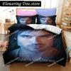 The Vampire Diaries Print Bedding Set 3D Character Duvet Cover Set With Pillowcase Twin Full Queen King Bedclothes