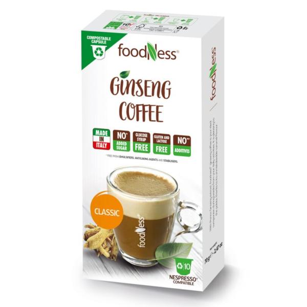 FoodNess Foodness Nespresso Compatible Ginseng Coffee 10 Capsules