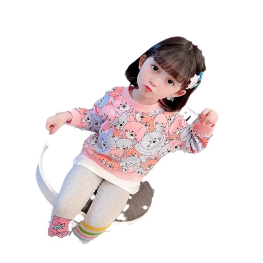 Girls Fall Spring Casual Hoodie Set Toddler Baby Two Piece Outfit Fashionable Sweatshirt Suit