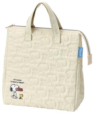 Skater Quilted Fabric Cooling Lunch Bag with Pockets Snoopy KBCB5-A