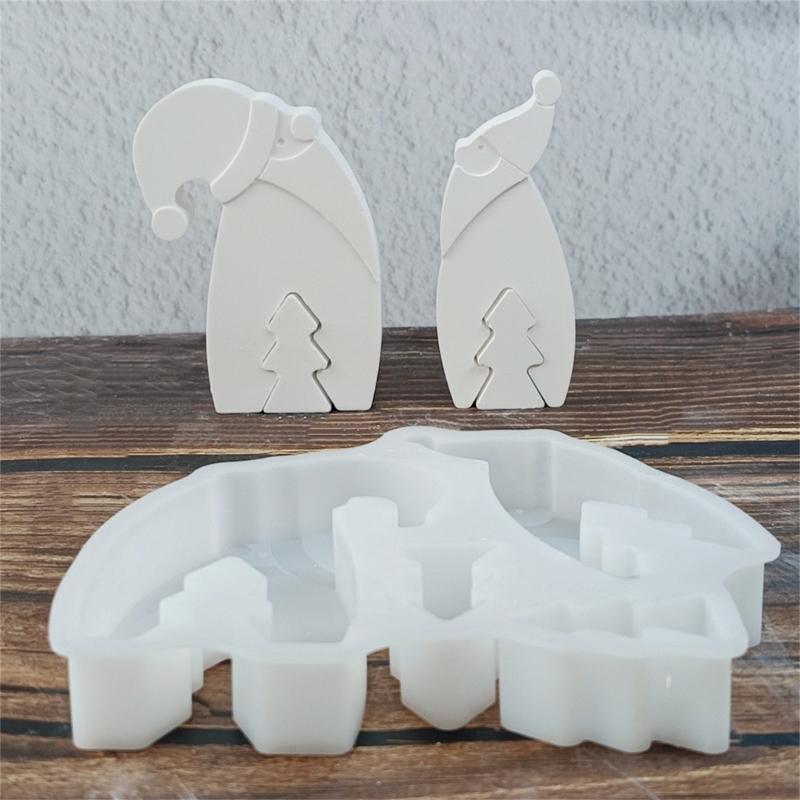Christmas Santa Claus Mould Silicone Molds Ornament Molds Castings Molds Handmade Plasters Molds Craft Supplies