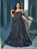 Rochie de Seară Elegantă Decolteu Bardot Mărimi Mari cu Strass