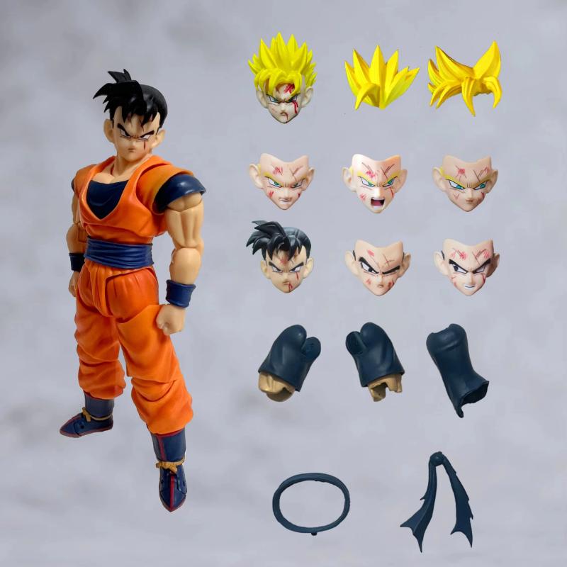 New N&T Nt Shf  Z Future Son Gohan Ssj 3.0 Kong Head Sculpt Accessory Pack Anime Action Figure Upgrade Parts Gifts