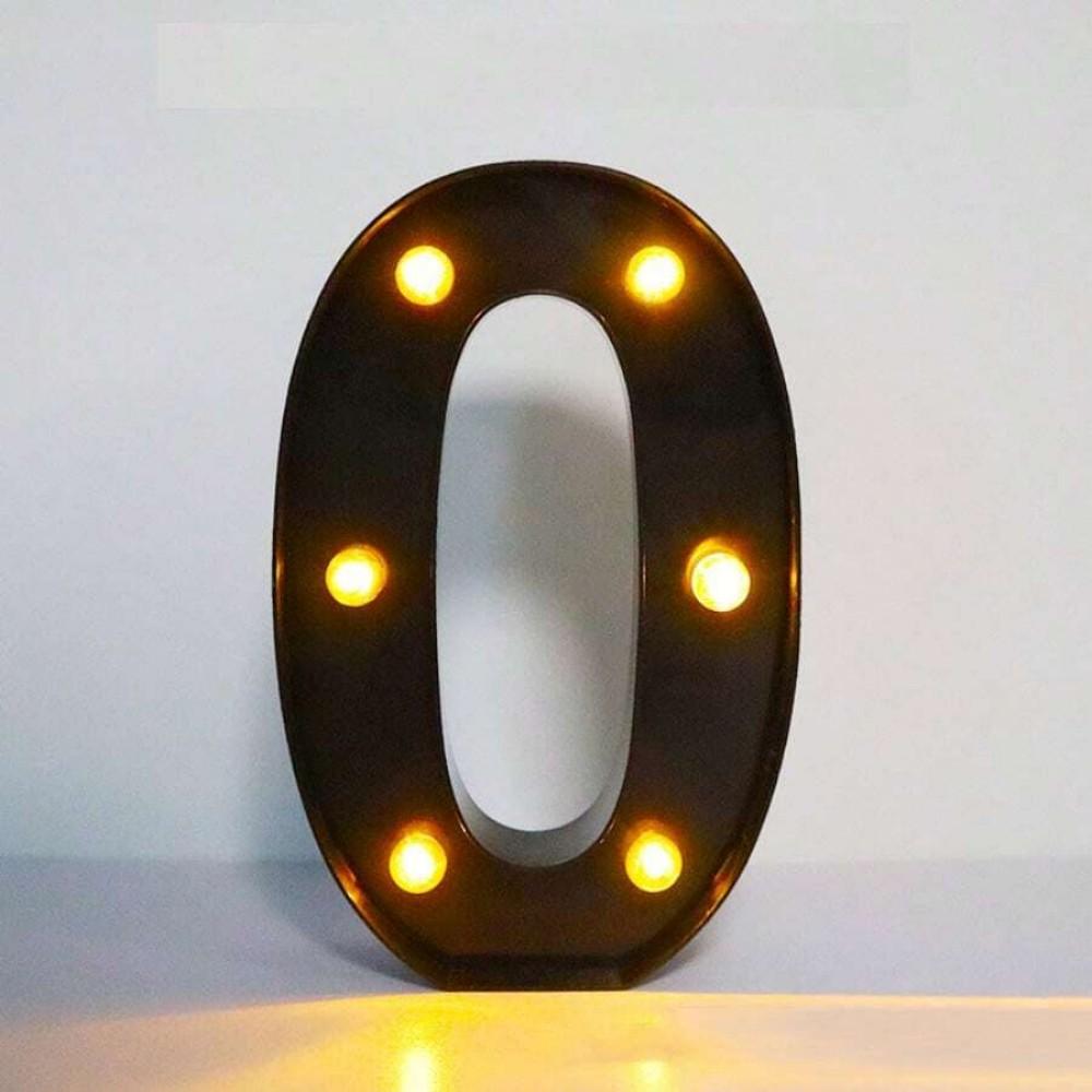 1PC 21.8cm LED Letter Light Luminous Letter and Number Night Light Suitable for Home Bar Wedding Birthday Party Decoration