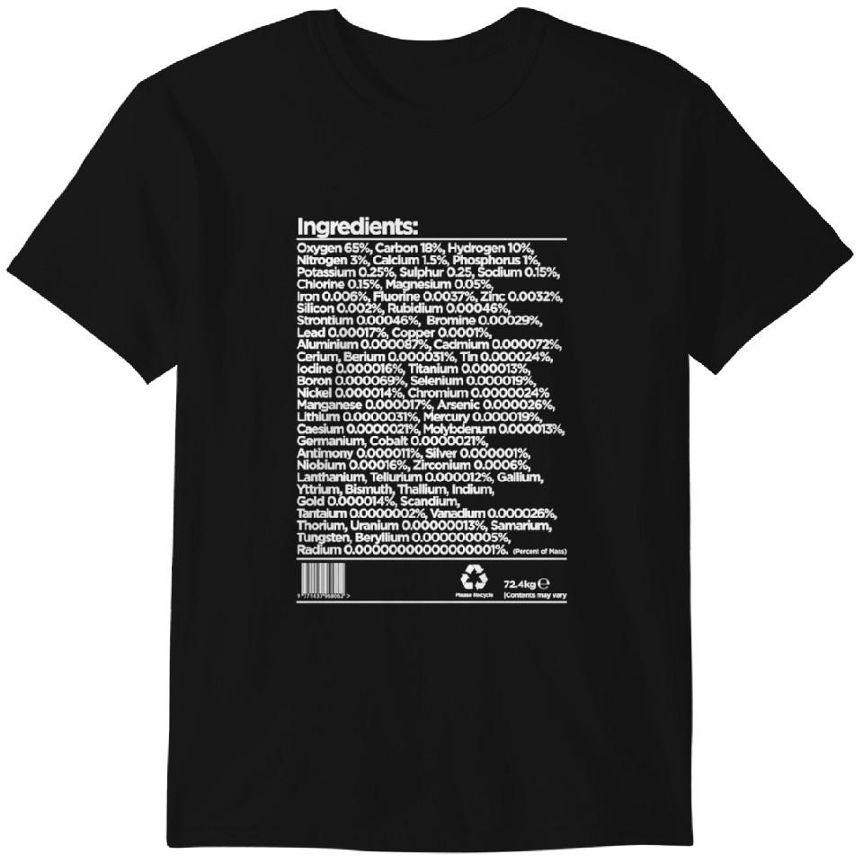 

Human Ingredients Science Funny T-shirt Classic T-shirt L