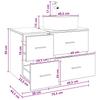 Bathroom Furniture Set 2 Pcs Black Oak Engineered Wood