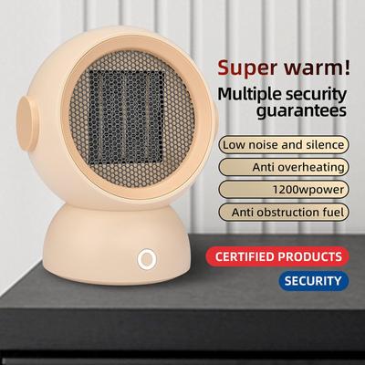 Elektrischer Raumheizer, schnelles Aufheizen, tragbarer Ventilator für den Schreibtisch im Home-Office, weiß