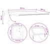 Manual Articulated Arm Awning with Solar Powered LEDs Taupe