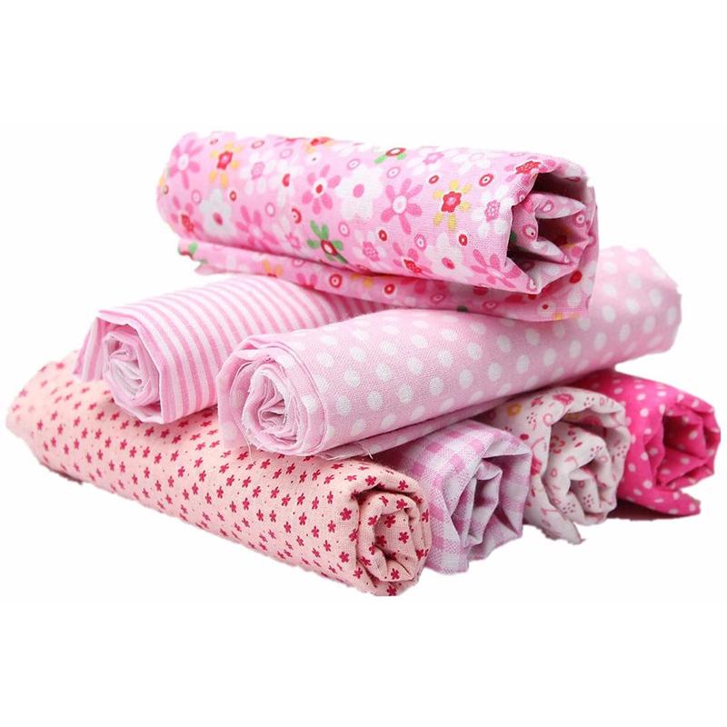 

Набір бавовняної тканини для рукоділля 50*50 см для шиття, стьобання, клаптикового шиття рожевий